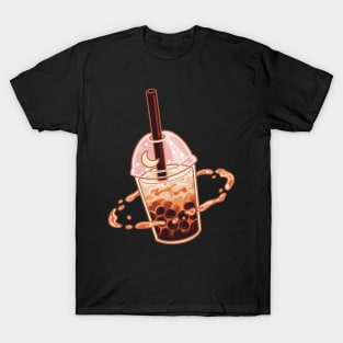 Brown Sugar Boba Milk Tea Space T-Shirt